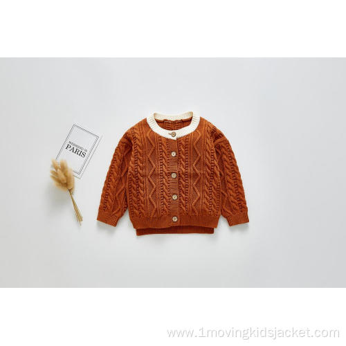 Children Girls Knitted Wool Cardigan